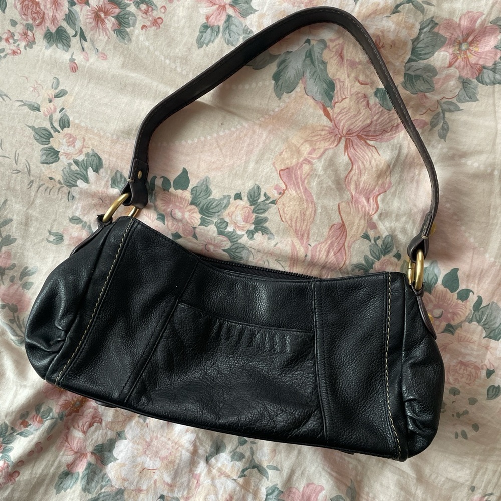 Black Leather Shoulder Bag